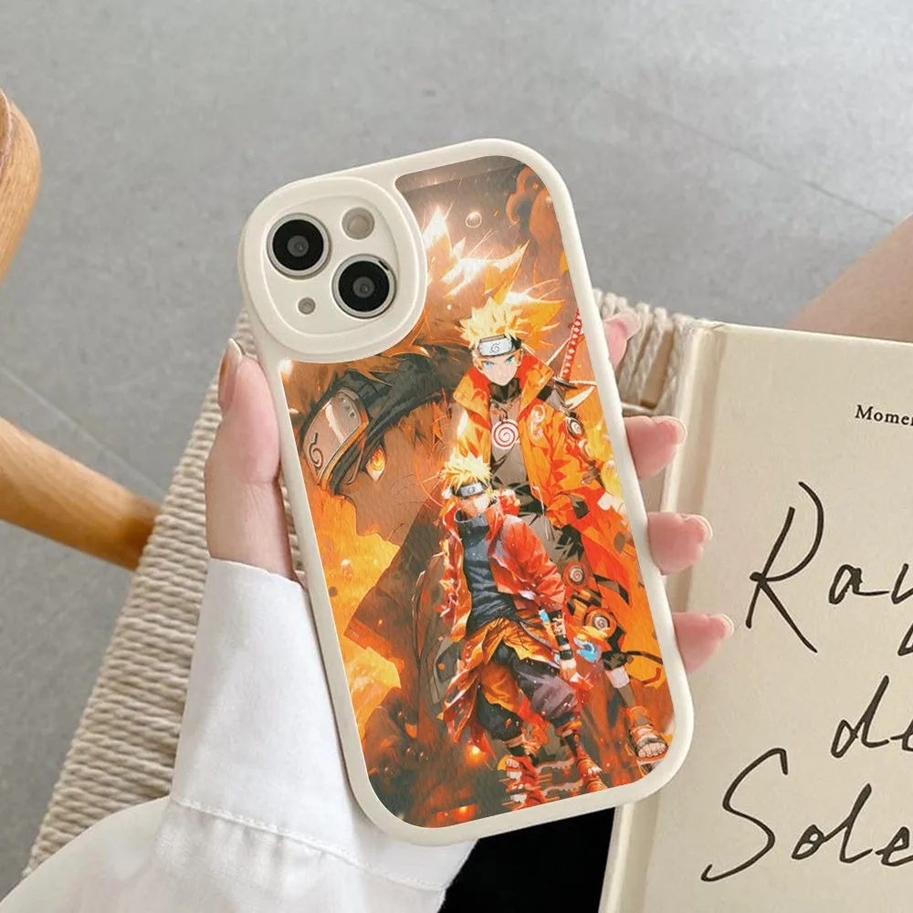 Чехол для телефона с изображением аниме Cool-N-Narutos из жесткой кожи iPhone 16 15 14 13 12 Mini 11