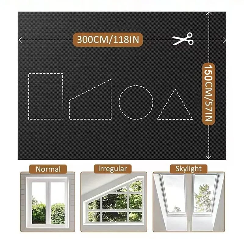 100% портативные плотные шторы пленочные тряпки дорожные временные оконные жалюзи