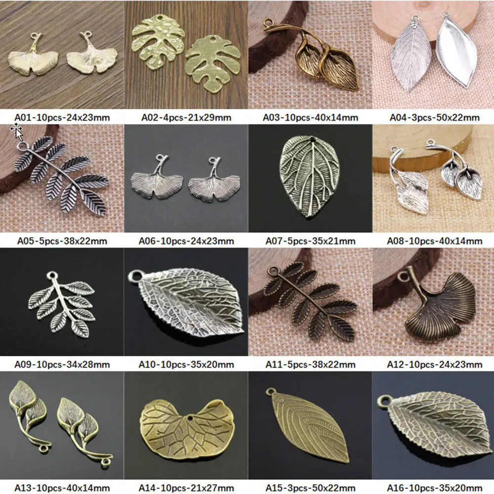 

New Arrival Big Leaves Charms For Jewelry Making Gifts For Women