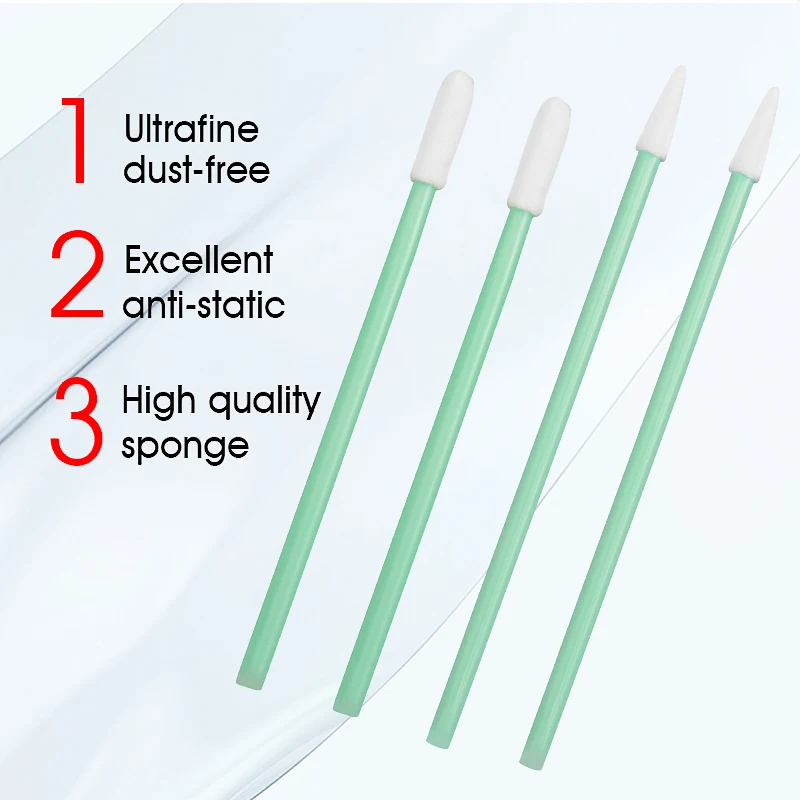 100PCS Fiber Cleaning Rod Fiber Optic Cleaning Sticks Fiber Optic Swabs For 1.25mm/2.5mm LC/SC/FC/ST Connectors FTTH Tool