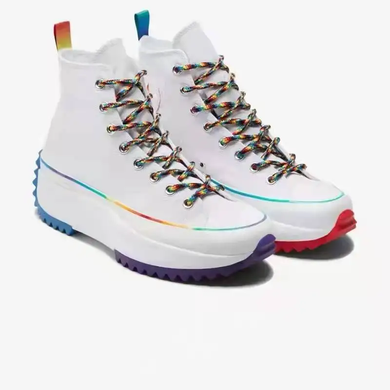

2020 New All-Star Sports Vulcanized Shoes Trend Lace Up Canvas Shoes Casual Versatile Lightweight Breathable Platform Shoes