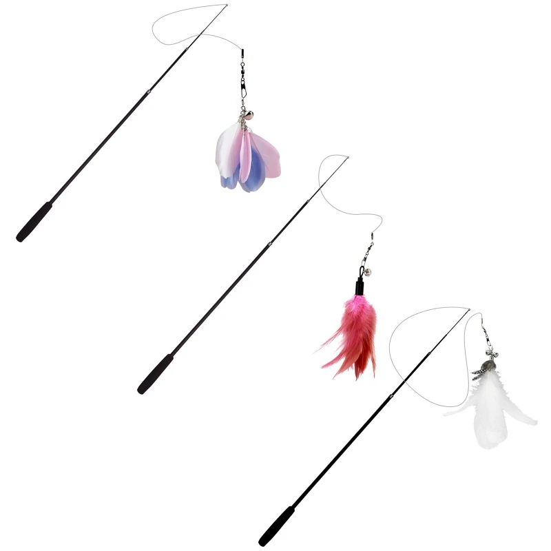 

Игрушки перьевая палочка Дразнилка для котенка индейка перо интерактивная игрушка-палочка