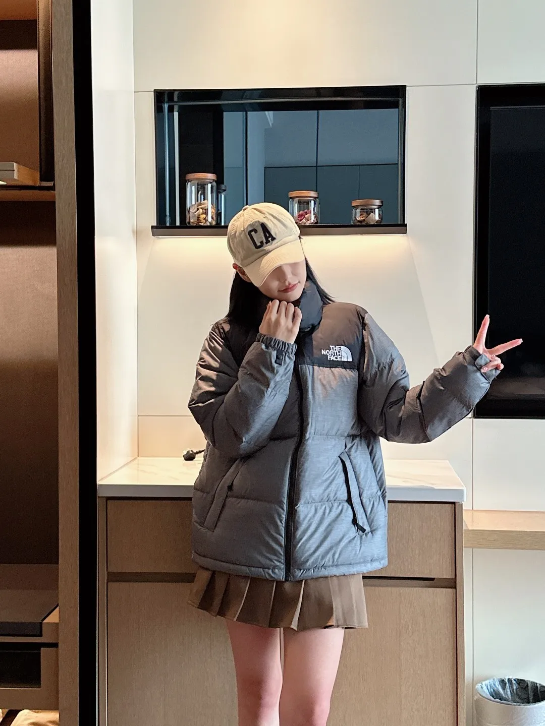 Женский Пуховик в стиле The North Face copy 1:1 1996 Nuptse Классика Теплый легкий и не тяжелый.