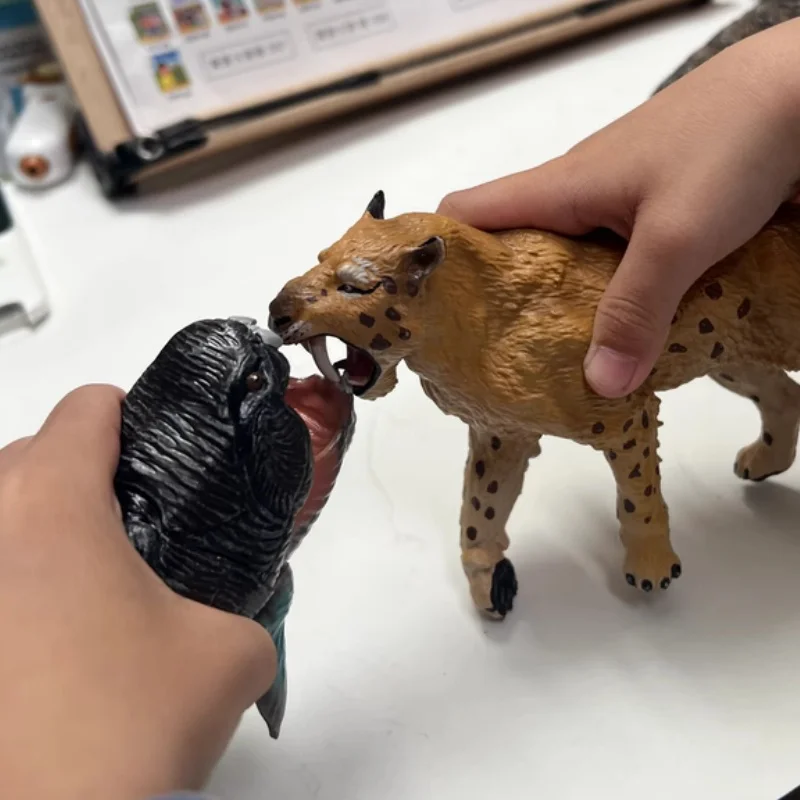 Фото В наличии новая образовательная игрушка Canma Mammoth Machairodus Deinotherium Paraceratherium Daeodon, доисторическая модель животного, игрушка в подарок №4