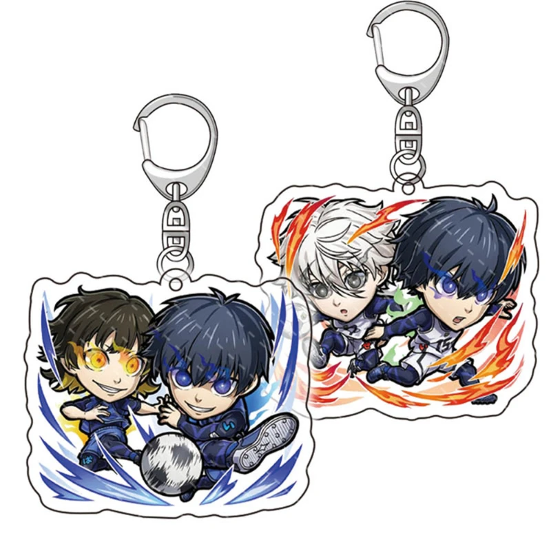 

Blue Lock Anime Keychain Isagi Yoichi Cosplay Bachira Meguru Acrylic Pendant Keychain Schoolbag Pendant Jewelry Gift