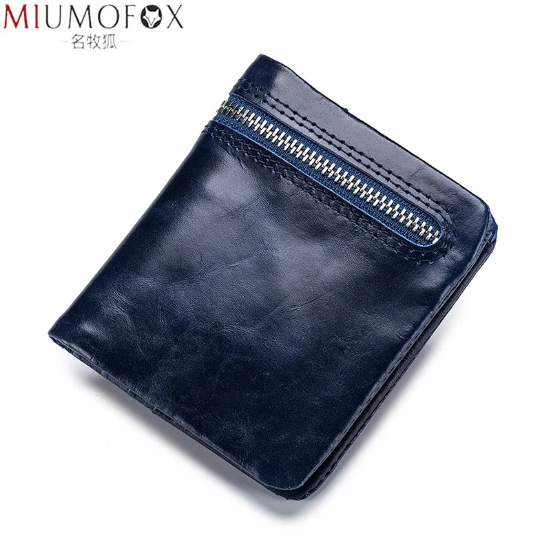 

2023 Mini Purse Men and Women Genuine Leather Ultra-thin Soft Leather Wallet First Layer Leather Wallet Short Zipper Coin Pocket