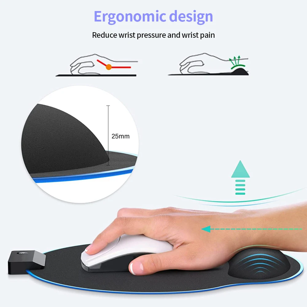 

Table Pads Mats With Wrist Protection Led Light Deskmat Sponge Cs Dota Mouse Pad Computer For Pc Laptop Mousepad Luminous Gaming