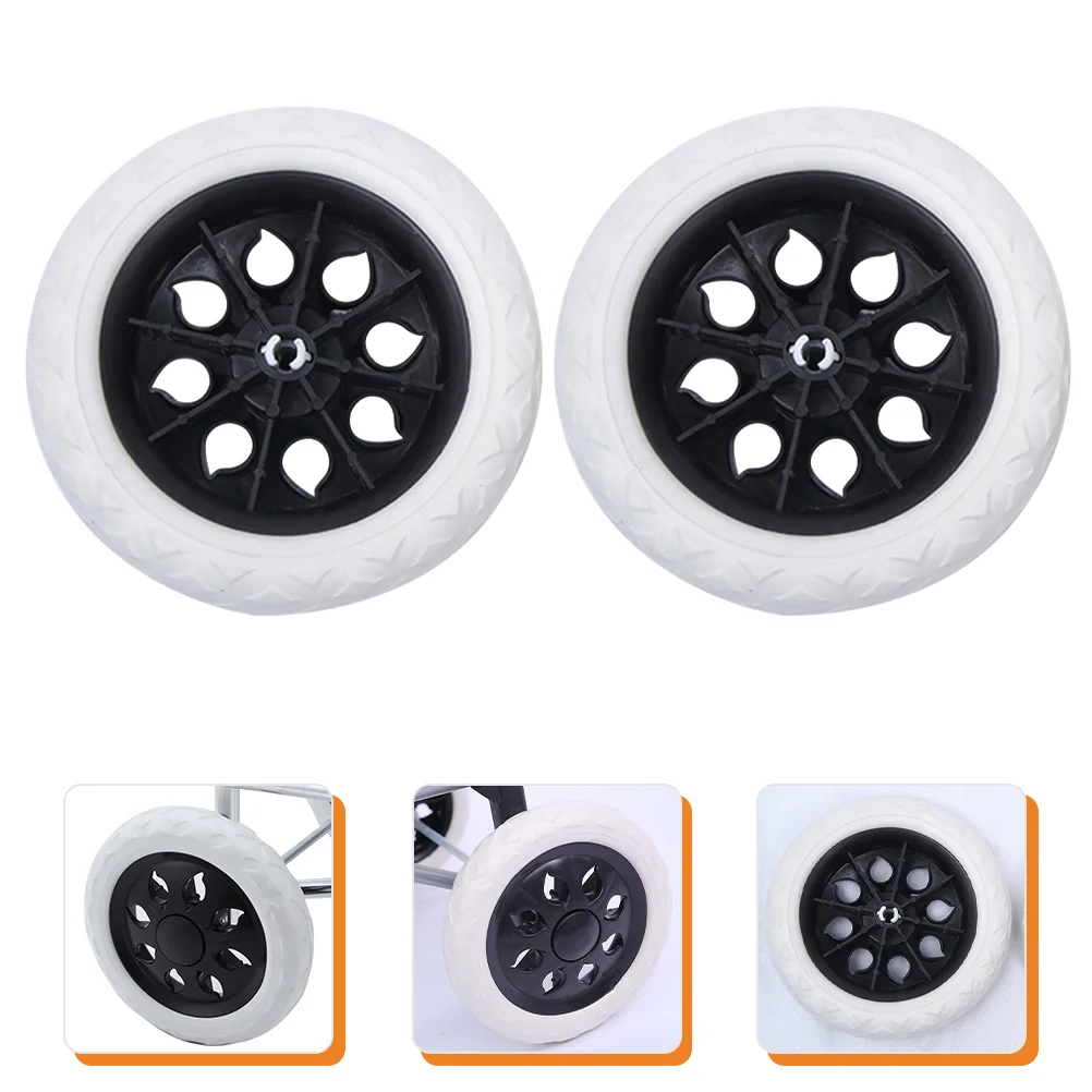 

2 Pcs Wheels Cart Shopping Basket Cart Wheels Luggage Wheel Replacement Suitcase Wheel Rubber Plate Caster