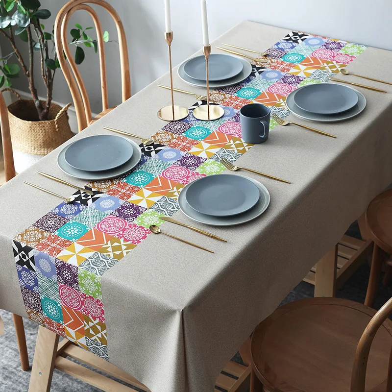 

SCboy Waterproof Oil-proof Disposable Table Cloth PVC For Table Cover Coat Tablecloth Kitchen Decor