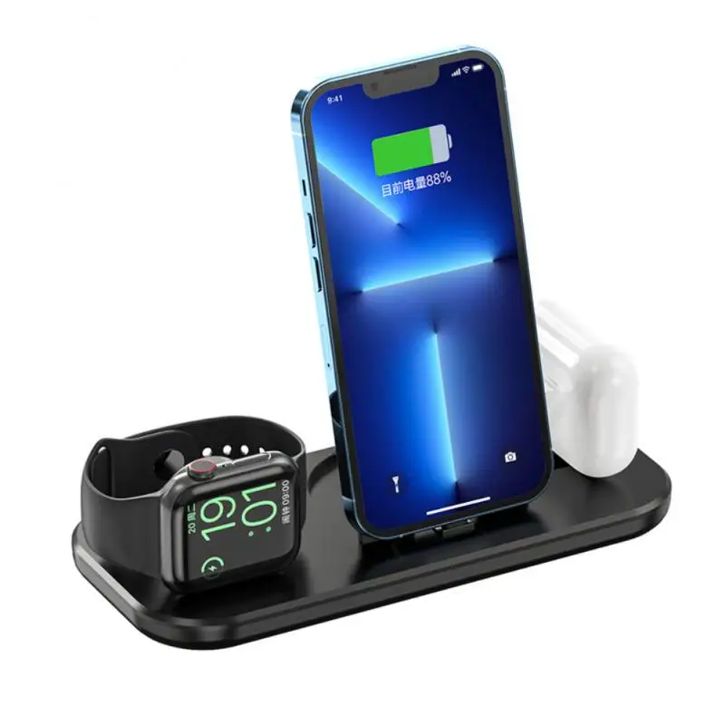 

10W 3 In 1 Wireless Charger Stand Pad For IPhone 14 13 12 Apple Watch Fast Charging Dock Station For Airpods Pro IWatch 7 6 5 4