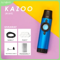 naomi kazoo whistle flutes aluminum alloy safe and durable to use adjustable tone small portable pocket instrument blue color