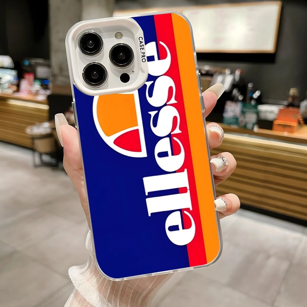 Фото Fashion Brand E-ellesseS Phone Case Colored Silver Trendy Phone Case For IPhone 16 15 14 13 12 Pro Max 11 2024 Fashion Couple №4