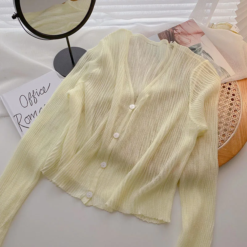 Женская тонкая шаль с длинным рукавом и V-образным вырезом