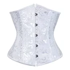 Женский корсет caudutas, подгрудное бюстье, цветочное готическое, сексуальное нижнее белье, топ, жаккардовый корсет, костюм без чашек, размера плюс, красный