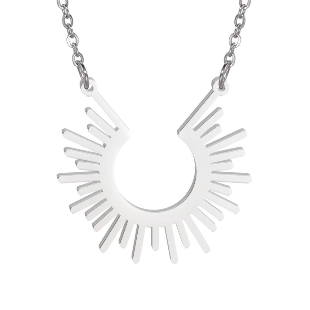 

Xincong ювелирные изделия из нержавеющей стали Прямая поставка 26,7x28,1 мм геометрический Яркий кулон ожерелье с 45 + 5 см звеньевой цепи