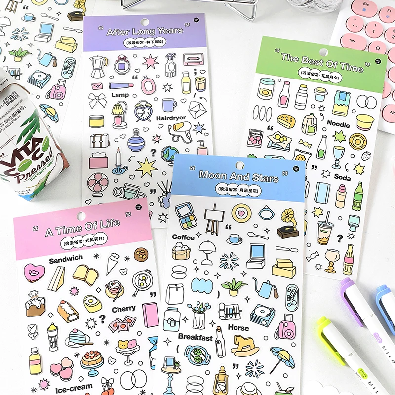 

16packs/LOT romantic vulgarity series retro creative decoration DIY PET stickers