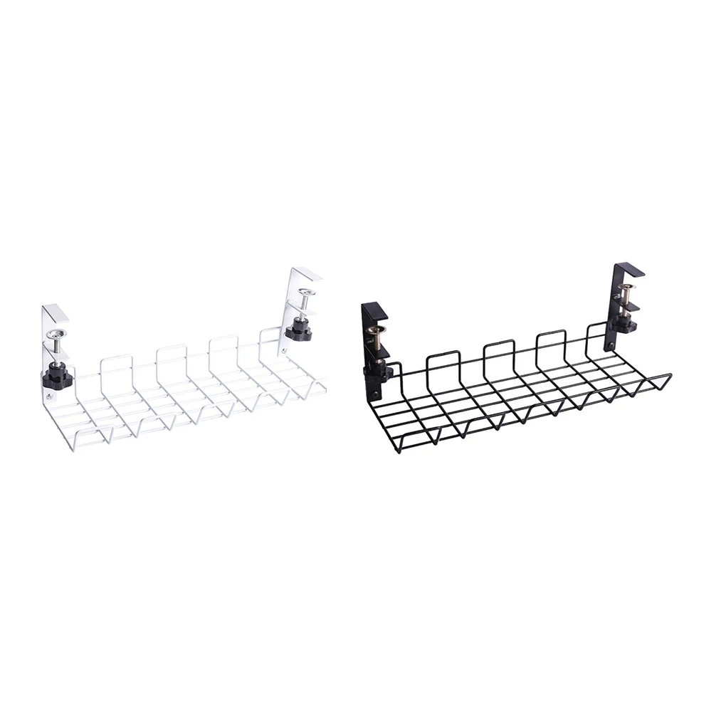 

Wire Basket Under Table Cable Storage Rack Organizer Home Supply White