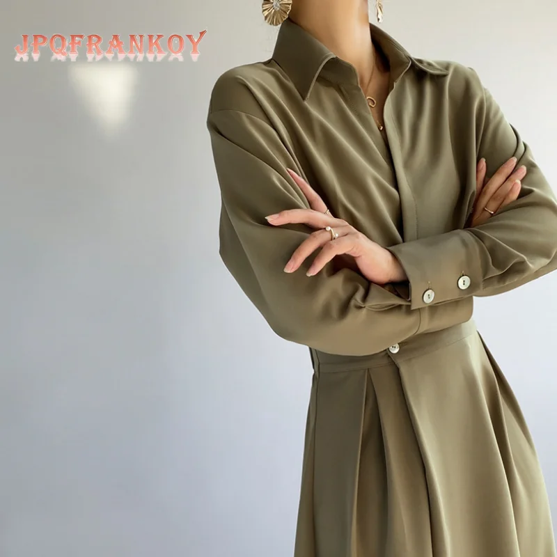 

High Sense French Design Dress Women's Long Sleeve Autumn 2021 New Style Commuter Light Luxury High-end Dress for Women