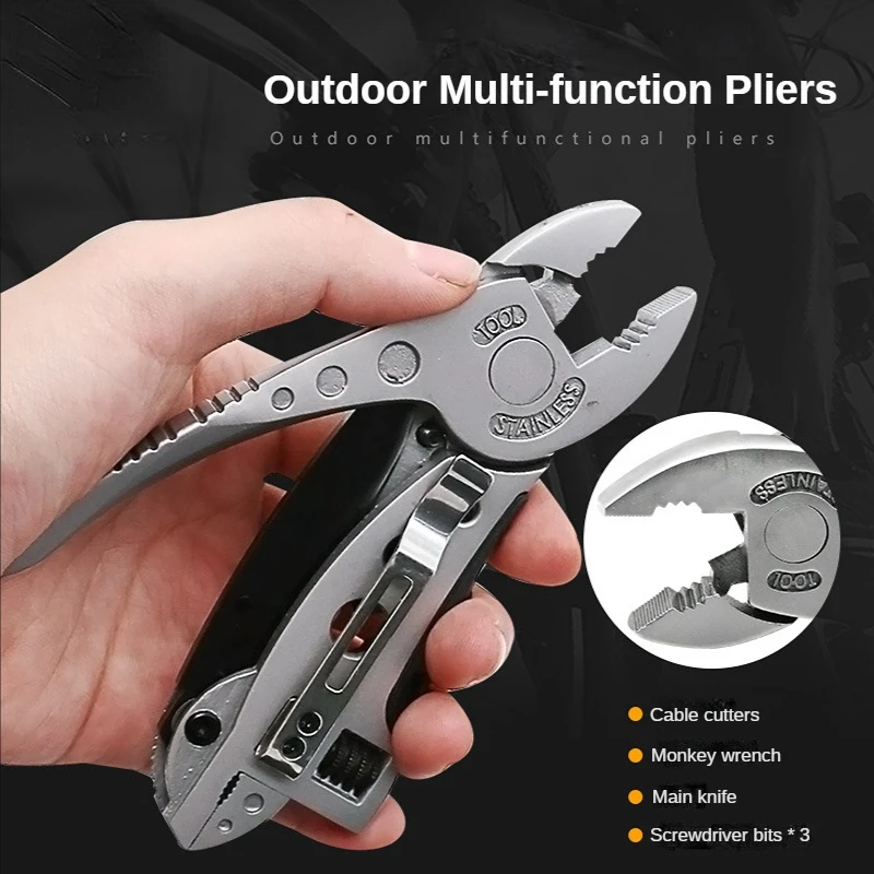 

Outdoor Camping Multi-Purpose Standing Pliers Tool Clamp Outdoor Wrench Tool Combination Multi Tool Outdoor Multifunction Pliers