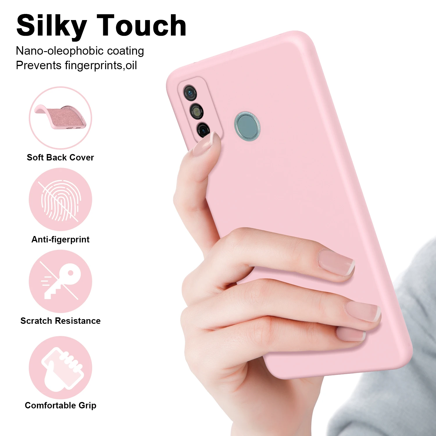 

Luxury Liquid Silicone Case For Tecno Spark 6 Go Built In flannel Soft Edges Armor Shockproof Phone Cover for Spark6Go KE5j KE5k