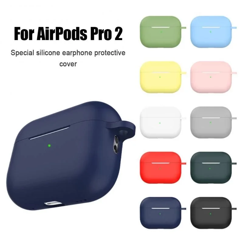 

Силиконовый чехол для наушников Apple Airpods Pro 2, защитный чехол для беспроводных Bluetooth наушников Apple Air Pods Box