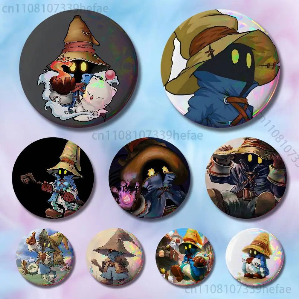 Фото Нагрудный значок-брошь M-Moogle Final Fantasy V-Vivi Insignia для декора, 44 мм, 32 мм, 58 мм, круглый, из жести, подарок №1