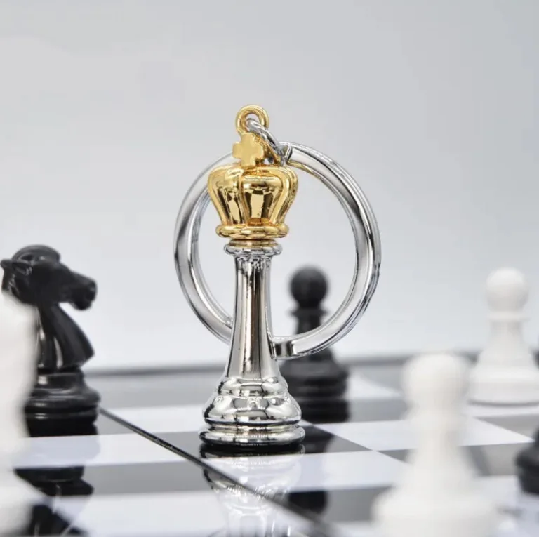 Современный модный стиль King Queen 3D-брелок с шахматными шарами унисекс