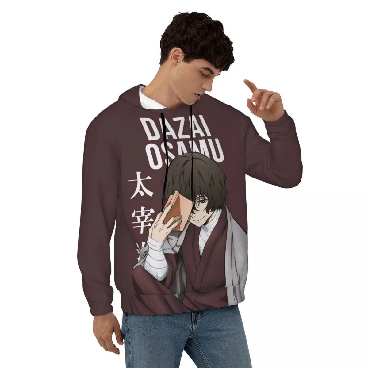 

Dazai Osamu Essentials Hoodies Spring Bungo Stray Dogs Street Style Hooded Shirt Men Vintage Custom Oversized Pullover Hoodie