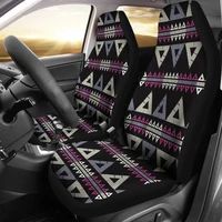 black grey beige ethnic aztec boho chic bohemian pattern car seat covers pair 2 front seat covers car seat protector