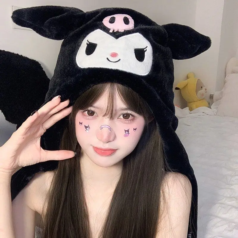 

Cute Cartoon Kawaii Sanrioed Kuromi My Melody Cinnamoroll Glowing Hat Cute Hat That Moves When Pinched Plush Hat