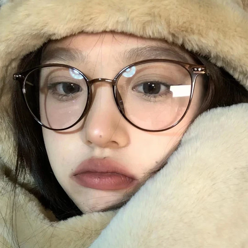 

Oversized Transparent Frame Myopia Glasses Retro Anti Blue Light Glasses Women Men Computer Eyewear Blocking Universal Eyeglass