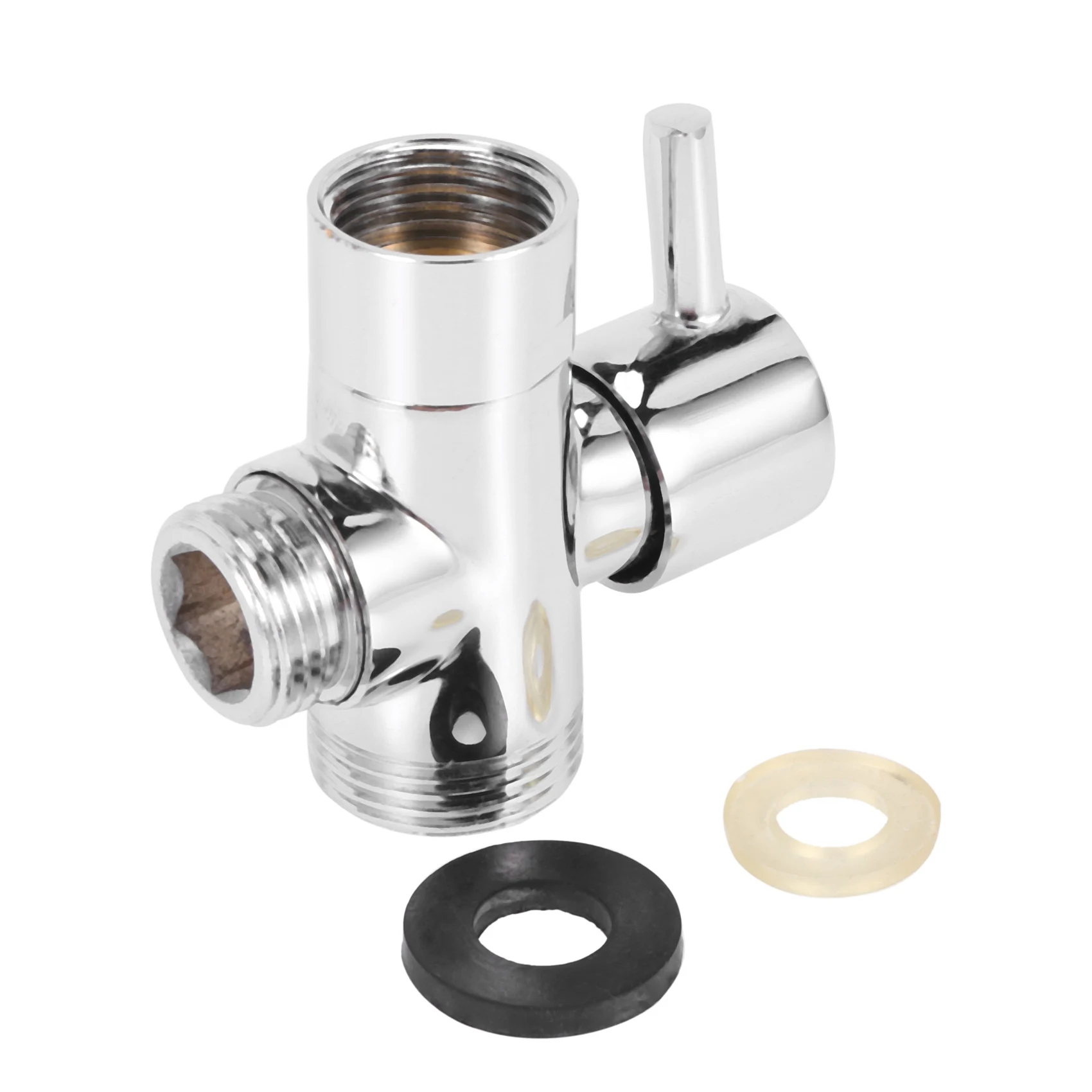 

SOLID diverter 3-way diverter valve All 1/2 inch IPS shower system spare part, copper chrome plating
