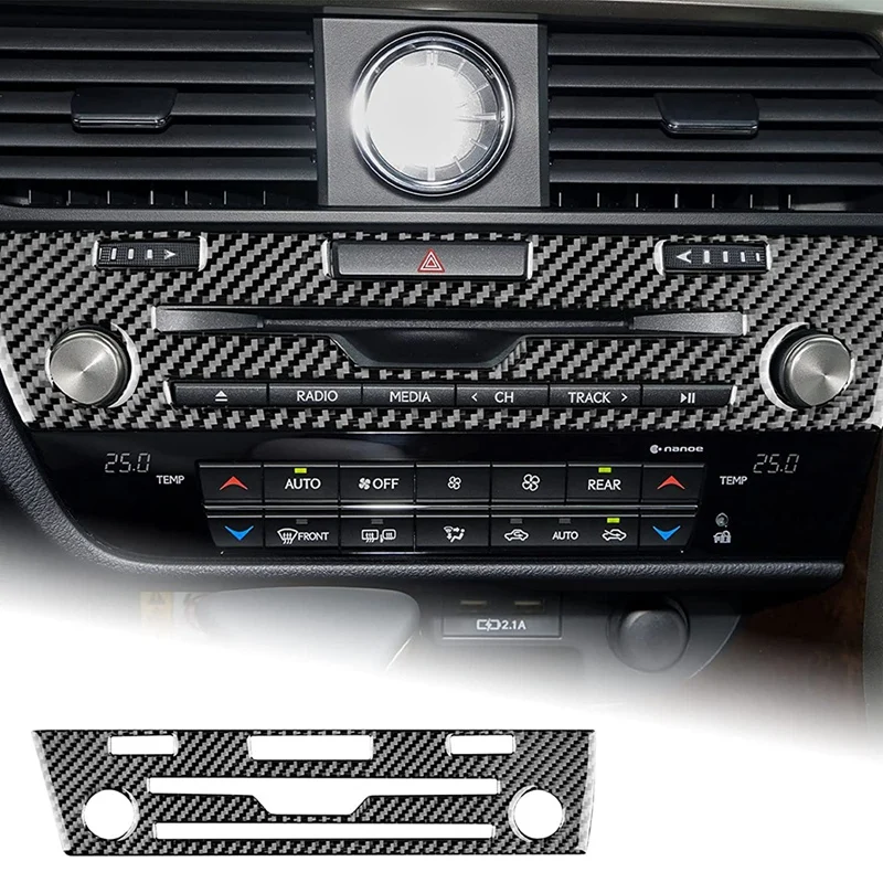 

Рамка для центральной консоли CD панель Обложка отделка наклейка углеродное волокно для Lexus RX 2016 2017 2018 2019 аксессуары