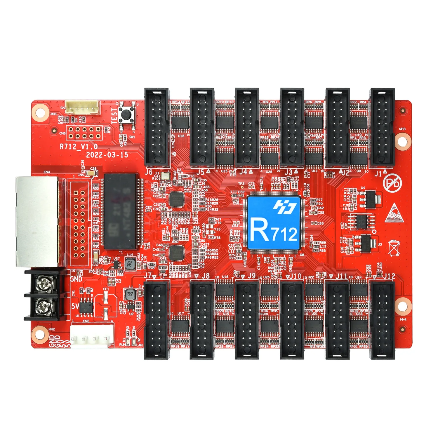 

Huidu HD-R708/R712/R716/R732 карта приема HUB75E порт для полноцветного фотографического дисплея карта управления