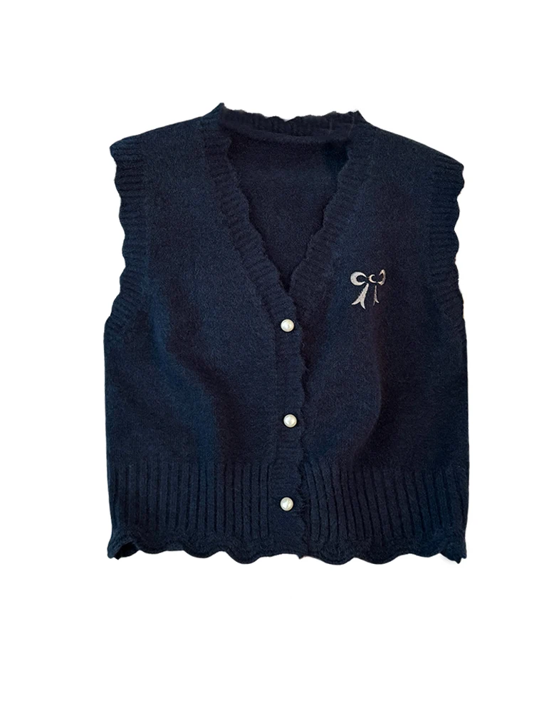 Gaganight женский жилет с бантом и V-образным вырезом кружевной без рукавов Новинка