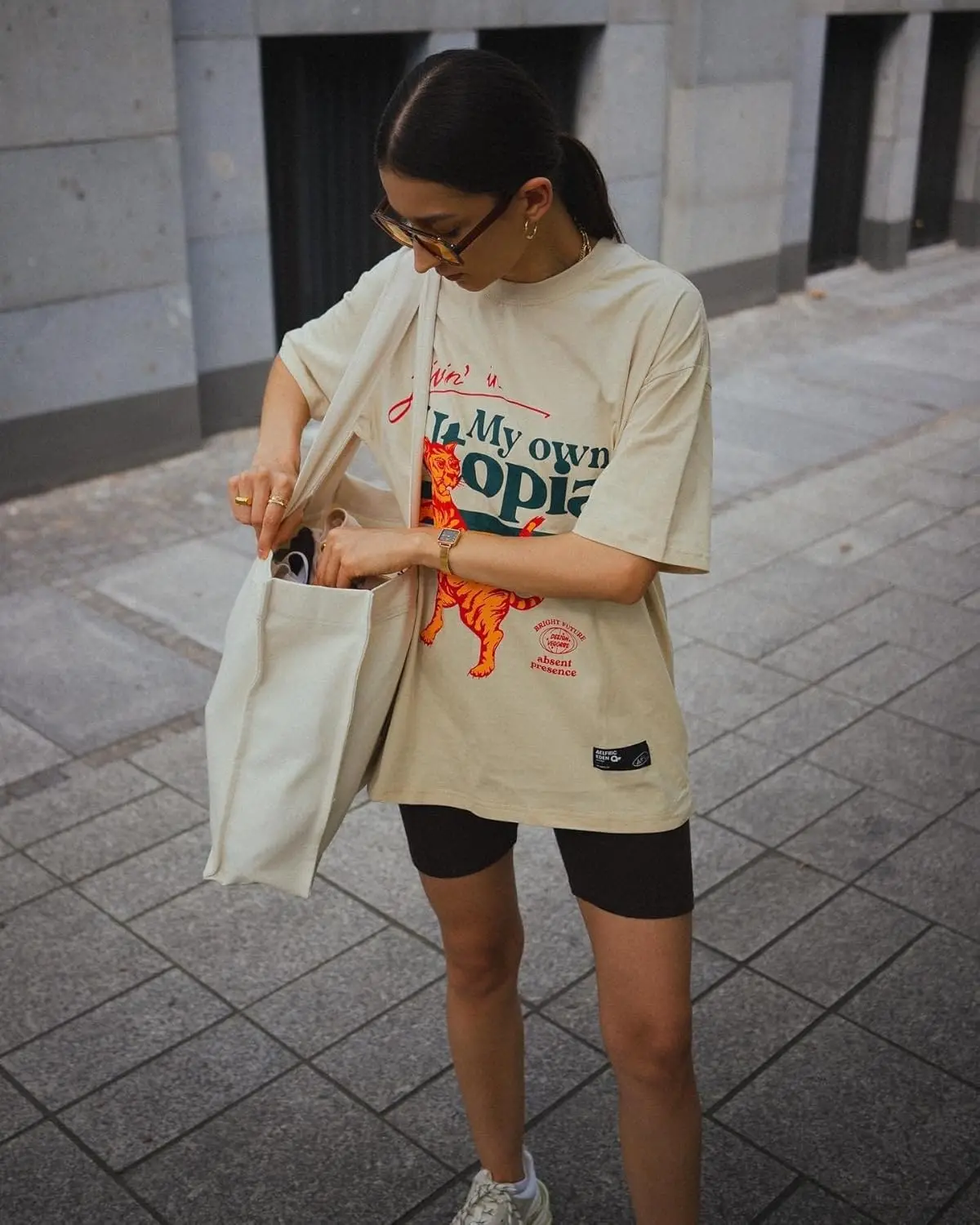 Мужские футболки большого размера Aelfric Eden с графическим принтом тигра хлопковые