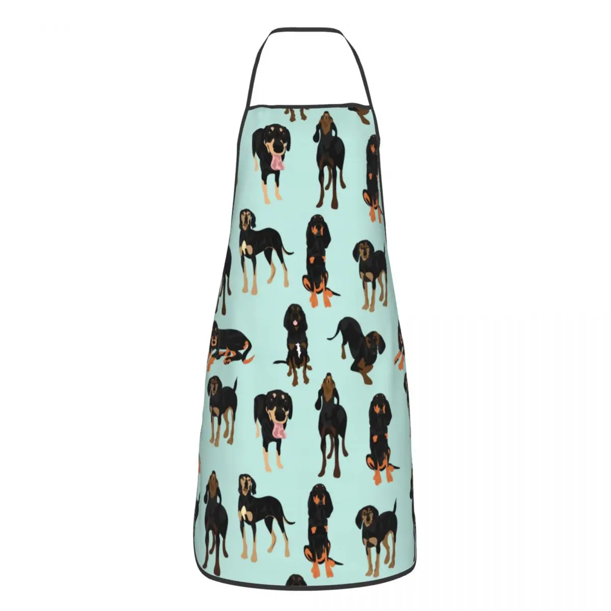 

Black And Tan Coonhound Dog Polyester Apron Animal 52*72cm Cuisine Grill Baking Bib Tablier Gift Pinafores for Men Women Chef