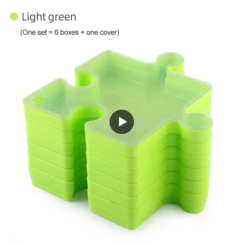 

1000 Pieces Of Puzzle Accessories Three-dimensional Puzzle Storage Box Multifunctional Puzzle Splicing Sorting Organizer Gift