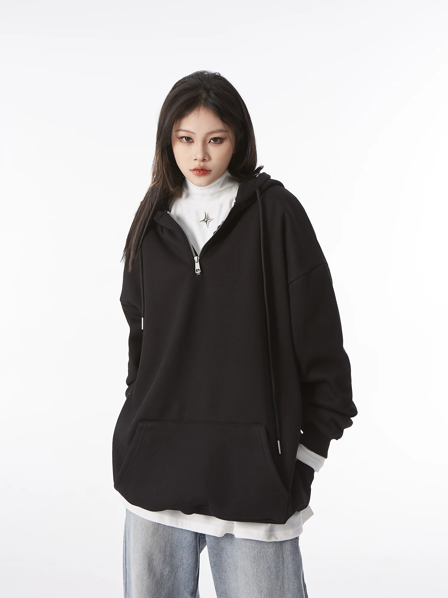 Женская рубашка с длинным рукавом H Gang X однотонная зимняя теплая из чистого