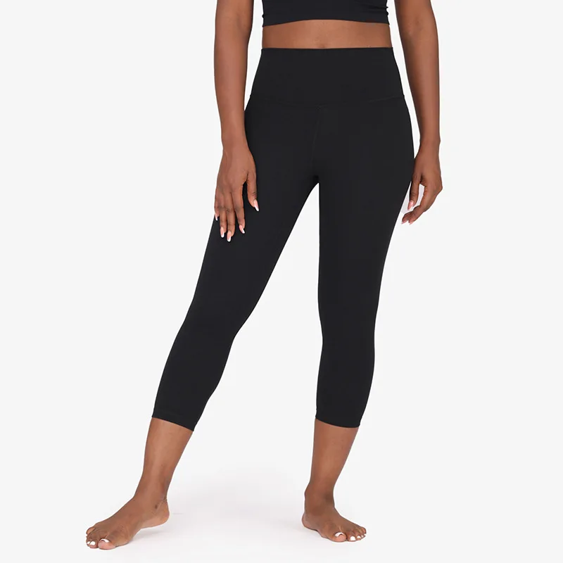 Женские леггинсы для фитнеса с высокой талией эластичные штаны до щиколотки