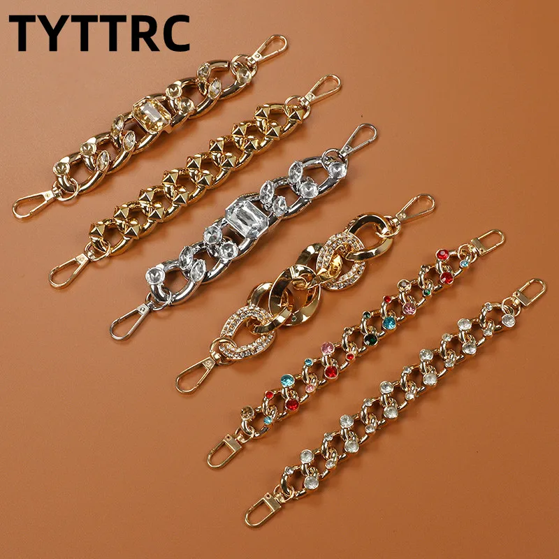 

1PC Luxurious Croc Shoes Charms DIY Rhinestones Chain Shoe DIY Metal Decoration Pendant Buckle For Gift Shoelace Accessories