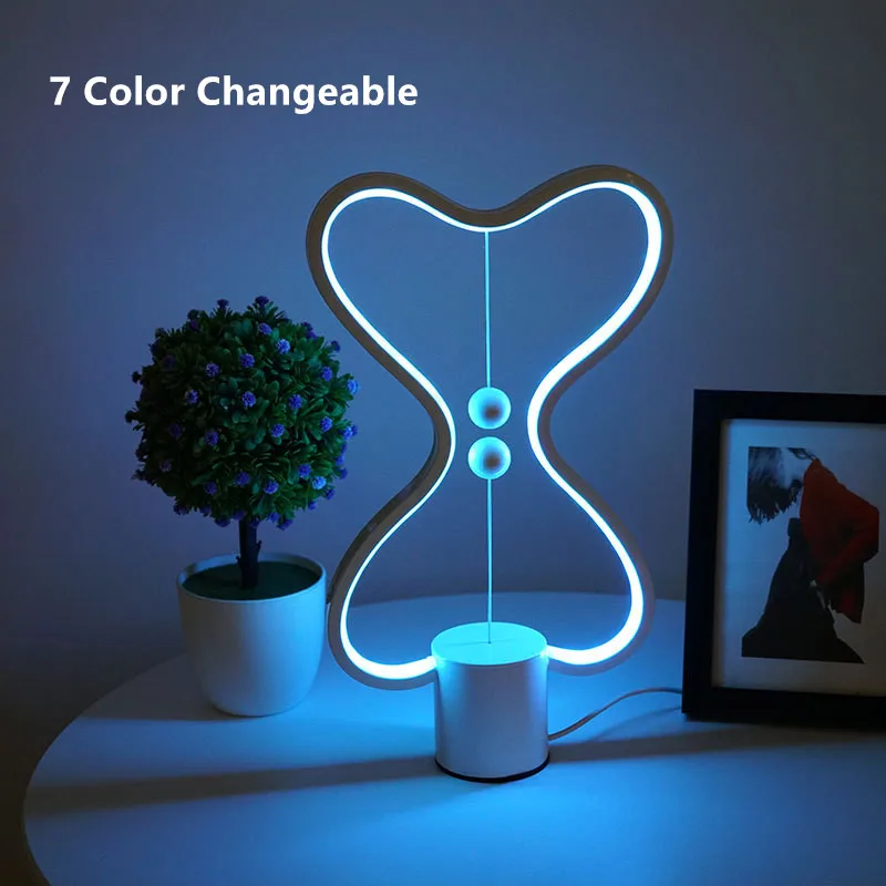 

7 Color Changeable Heng Balance Lamp USB Powered home Decor Bedroom Office Kids lava lamp Children Gift Christmas Night lamp