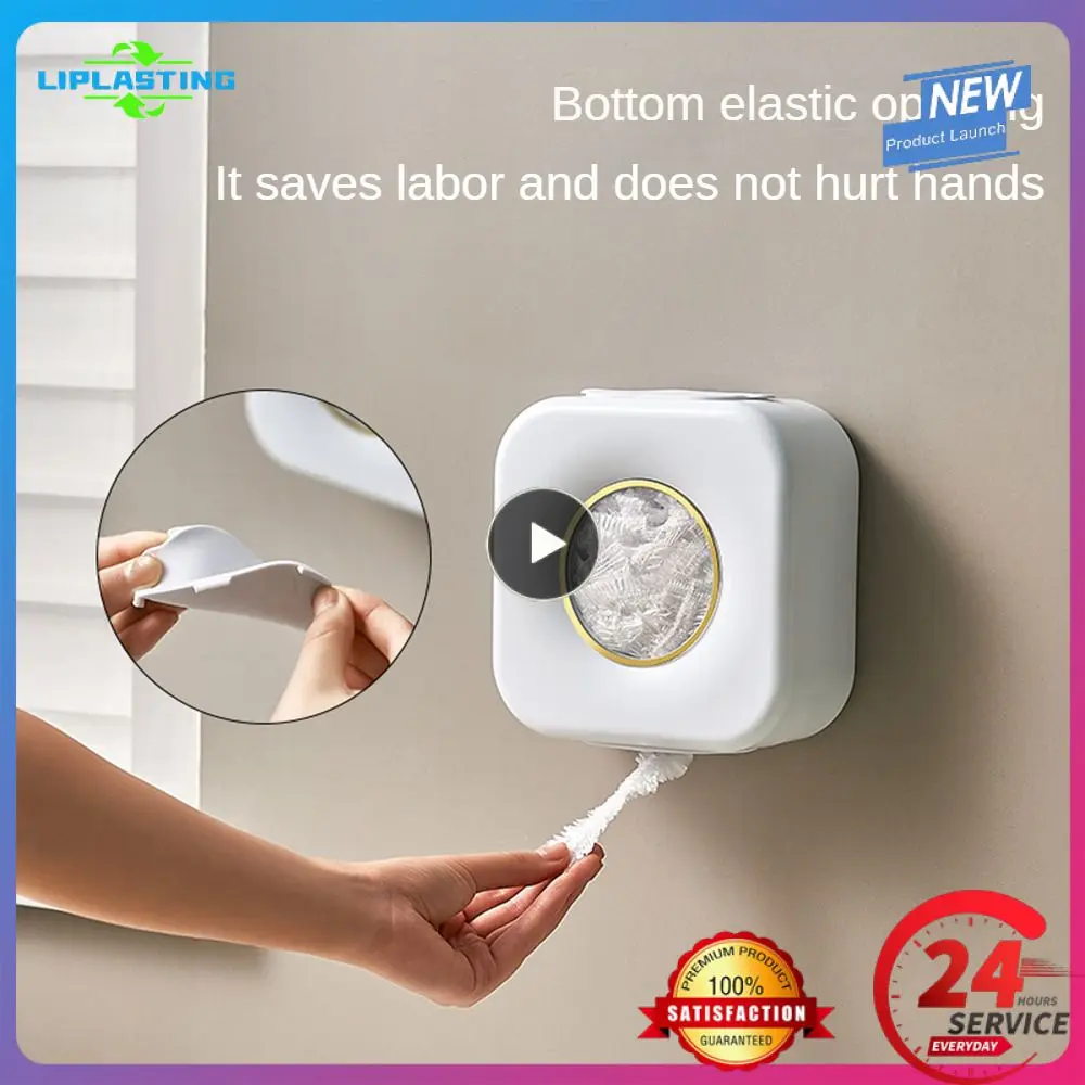 

Food Cover Storage Box Removable Wall Mounted Kitchen Organizers Kitchen Storage Square Wrap Bag Holder Box Household Punch Free