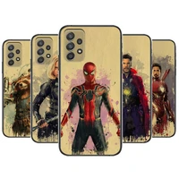 old newspaper style spiderman phone case hull for samsung galaxy a70 a50 a51 a71 a52 a40 a30 a31 a90 a20e 5g a20s black shell ar