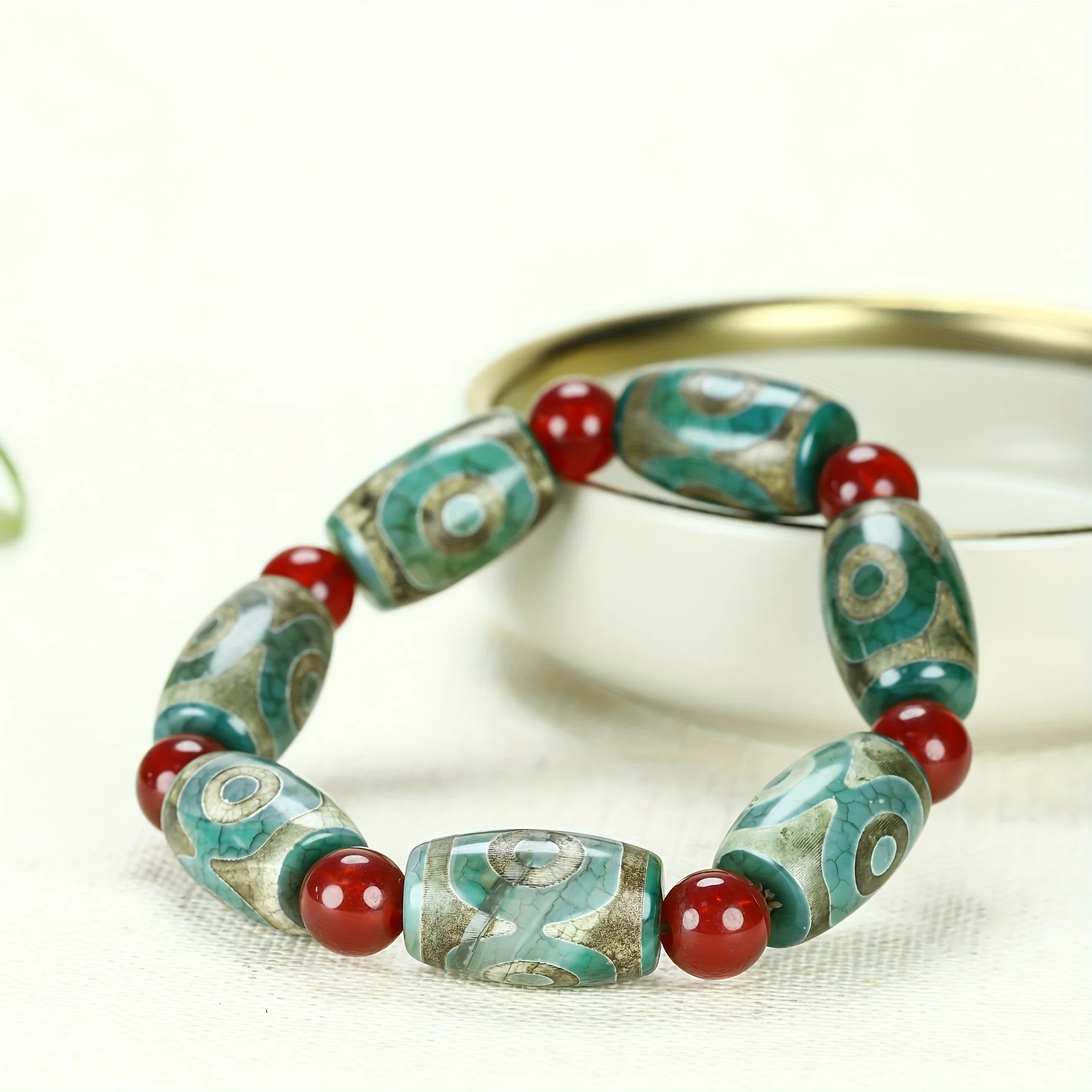 Pulsera cuentas detıata turquesa verde moda пульсера muñeca унисекс tubo sin plateado - Материал премиум
