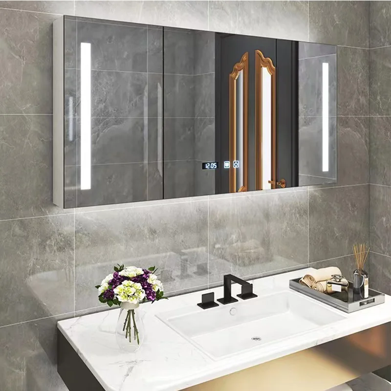

Bathroom Storage Mirror Cabinets Modern Wall Standing Closet Lights Mirror Cabinets Display Organizador De Joyas Room Furniture