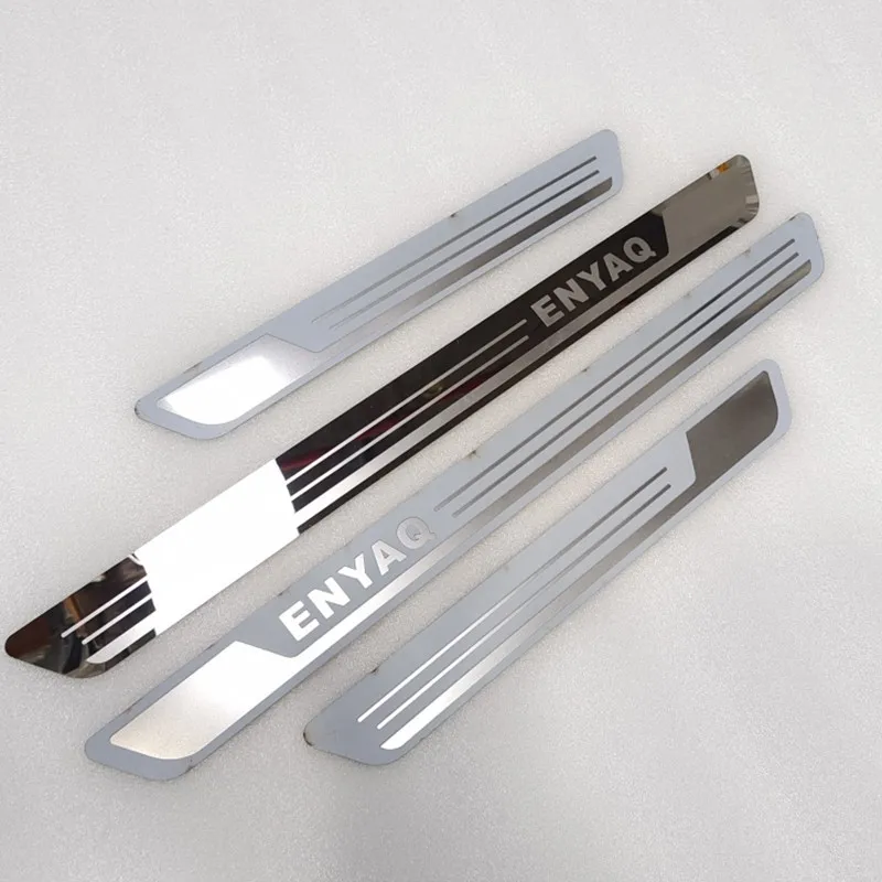 

For Skoda Enyaq 2021 Stainless Steel Door Sill Strip Scuff Plate Pedal Side Cover Trim Car Stickers Accessories En1 H