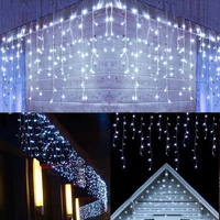 christmas lights festoon led garland curtain string lights 5m droop 0 4 0 6m outdoor decoration for party garden home wedding
