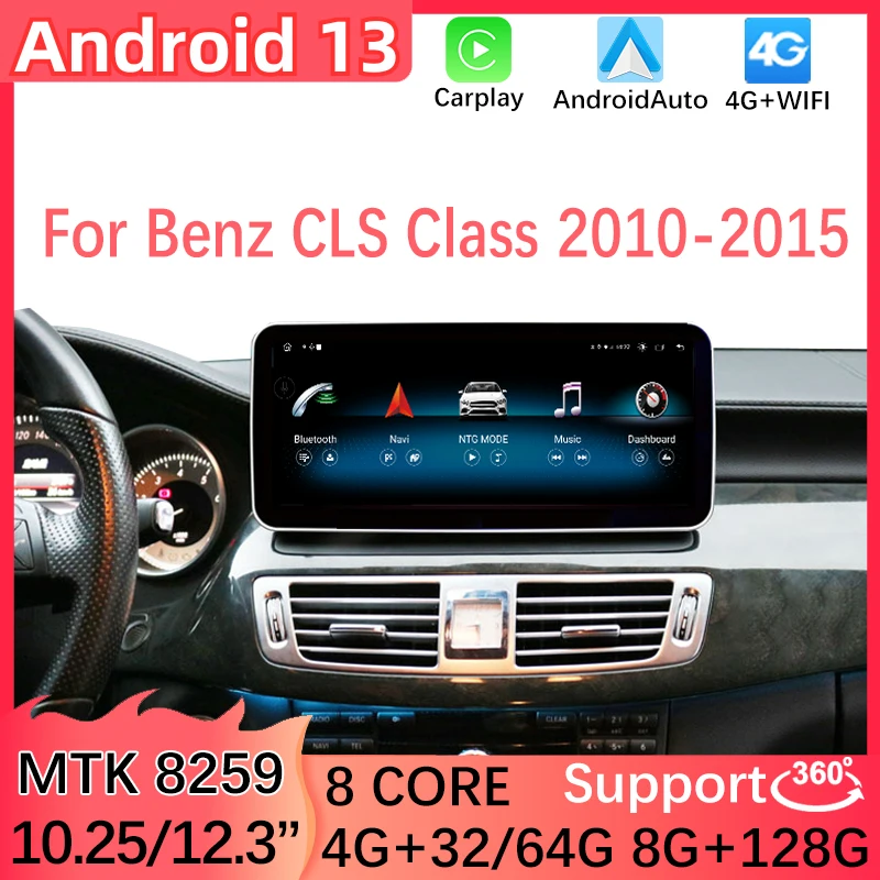 

MT8259 10.25" 12.5" 128G Android13 For Mercedes Benz CLS Class 2010-2015 Multimedia Video Radio Player GPS Navigation Blue-tooth