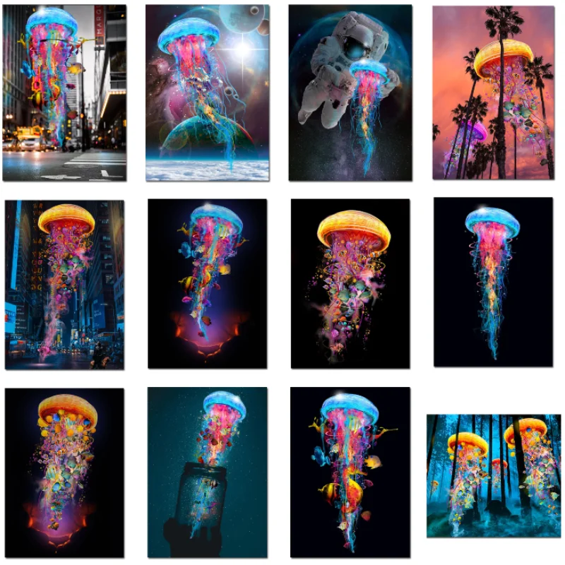 

Алмазная живопись 5D "сделай сам", красочная Медуза, полная фотография, наборы для вышивки крестиком, домашний декор, Новое поступление 2023